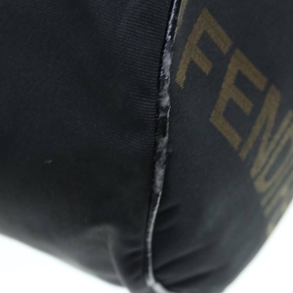 FENDI Boston Bag Nylon 2way Black Brown Auth bs11573 - Picture 8 of 16